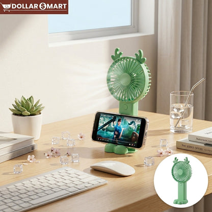 Portable Fan with Mobilephone Holder