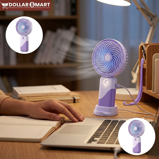 USB Mini Fan and light rechargeable