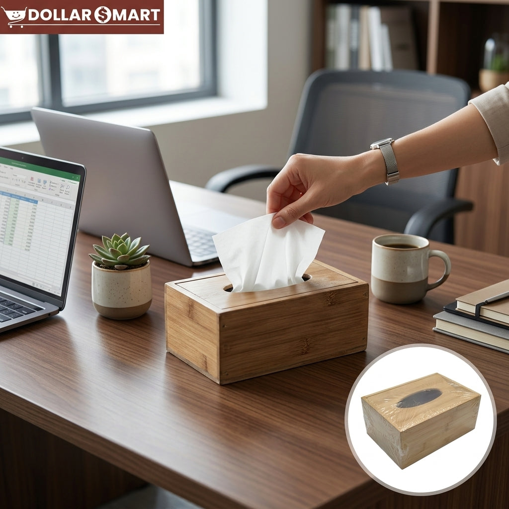 Wooden Tissue Box small