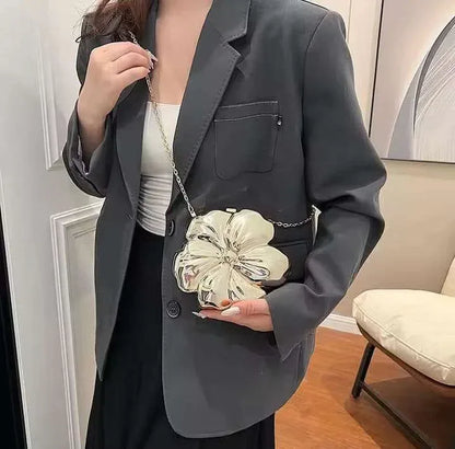 Metallic Flower Bag