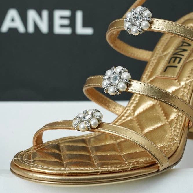 CHANEL Interlocking CC Logo Sandals- Box Packaging