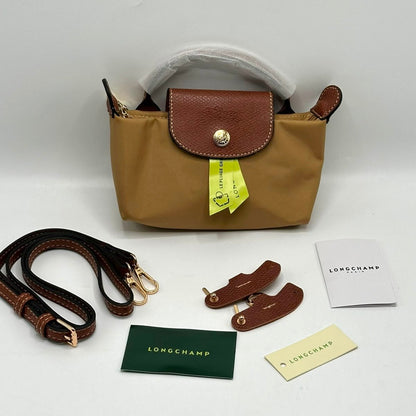Longchamp Le Pliage Pouch with Handle & Long Strap XS