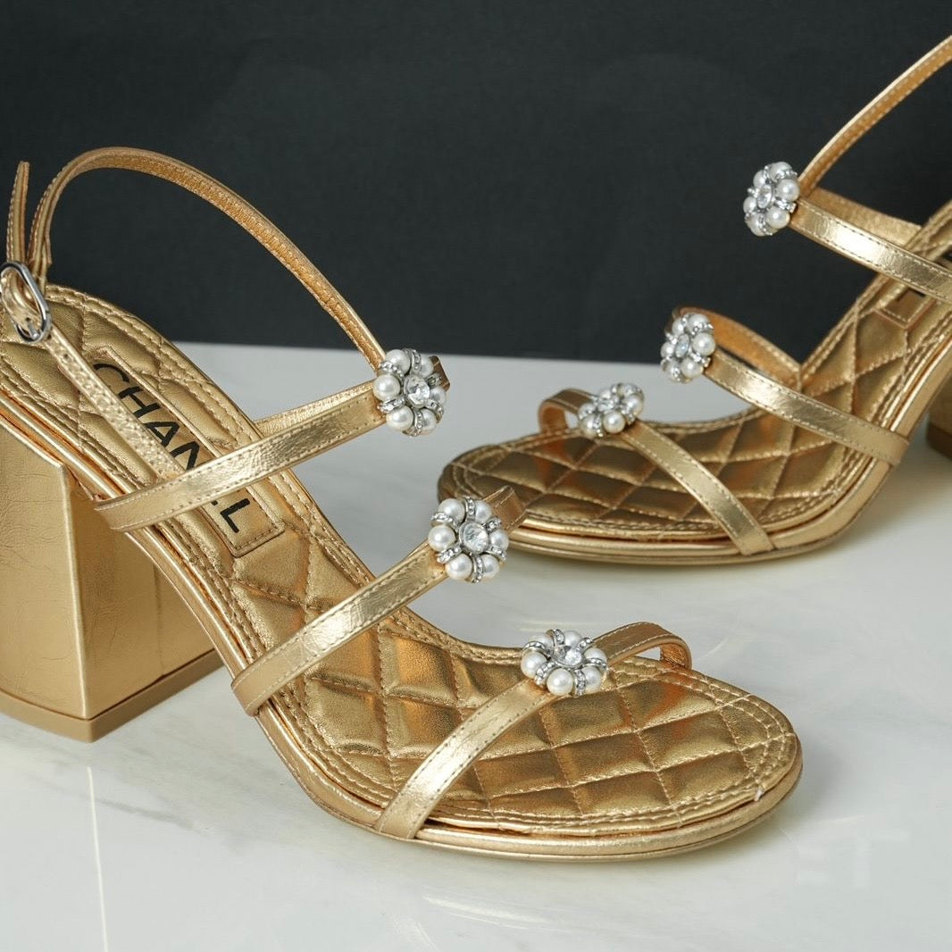 CHANEL Interlocking CC Logo Sandals- Box Packaging