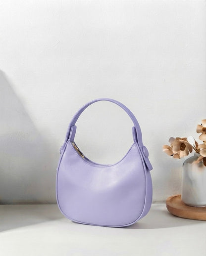 Curved Crescent Hobo Shoulder Bag