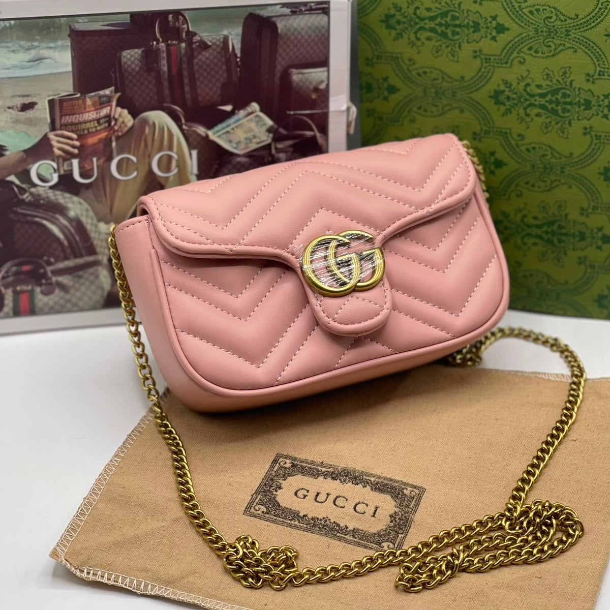 Gucci Marmont mini Shoulder Bag- Double box