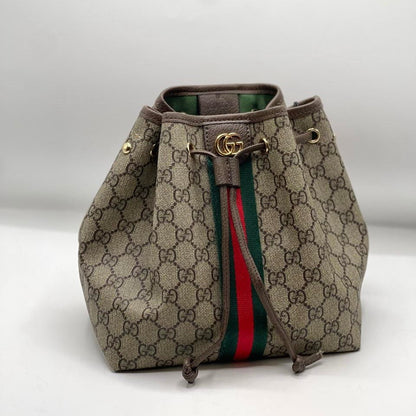 Gucci Supreme Monogram Ophidia Top Handle Bucket Bag
