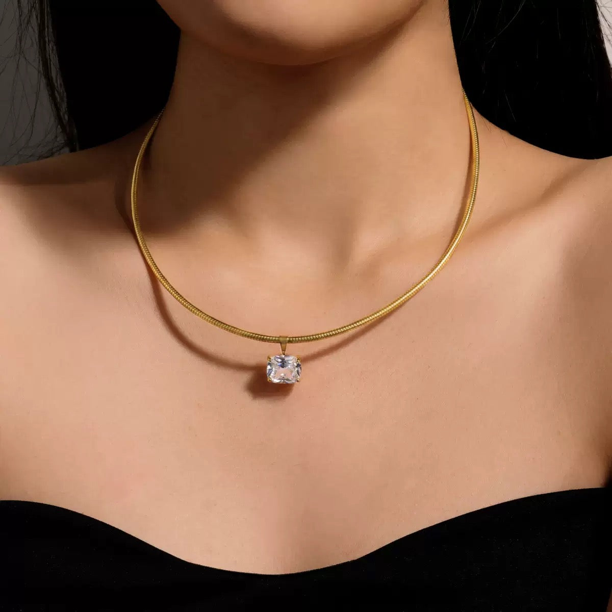 Aurora Crystal Collar Necklace
