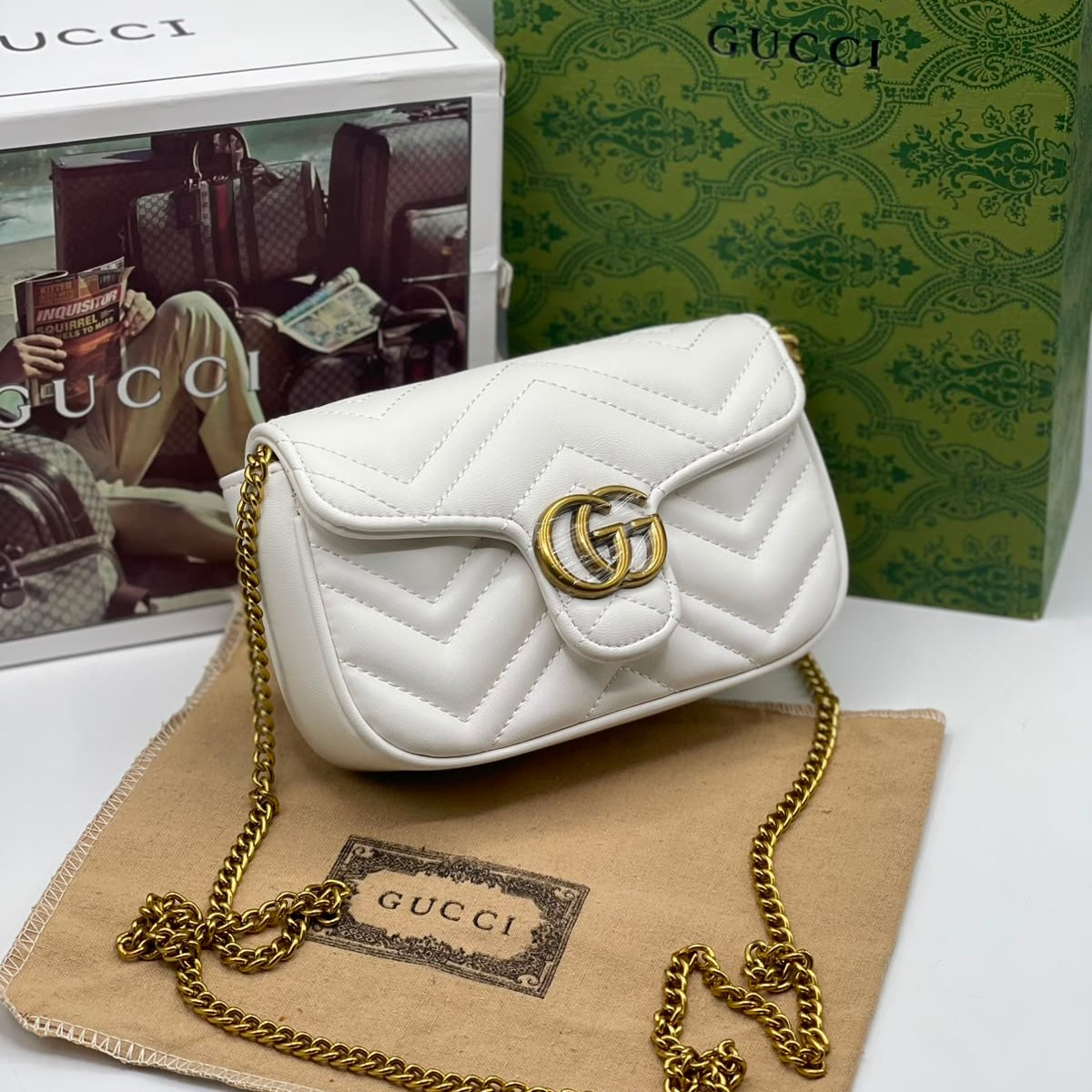 Gucci Marmont mini Shoulder Bag- Double box