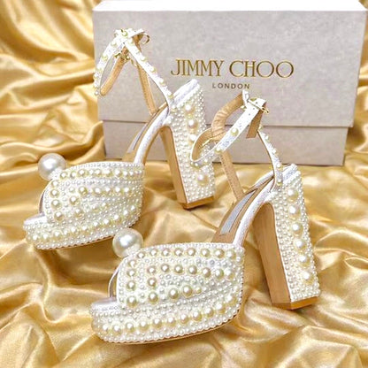 Jimmy Choo Sacaria 120 Embellished Satin Platform Sandals(Master)-Box Packing