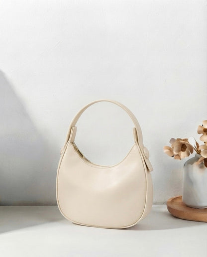 Curved Crescent Hobo Shoulder Bag