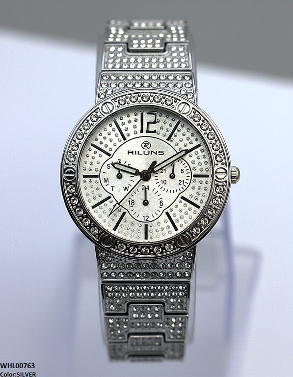 WHL00763 ZWA Round Rhinestone Women's Watch - WHL