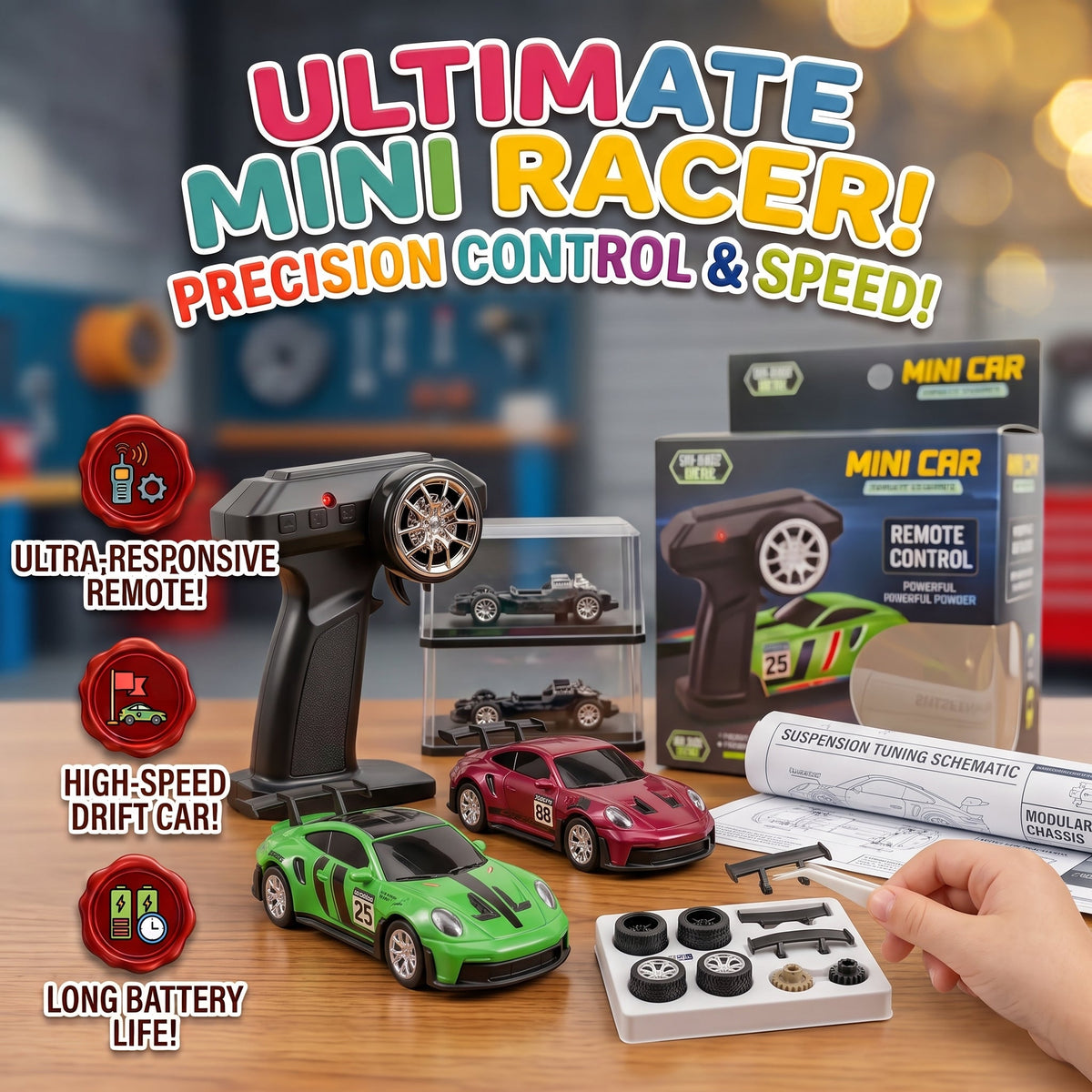 Remote Control Mini Die-Cast Metal Racing And Drift Car
