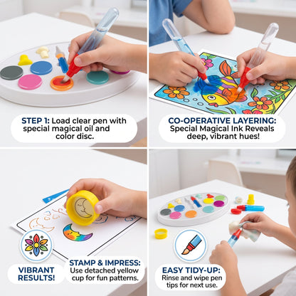 Magical Water Paint Brush With Colour Art Set