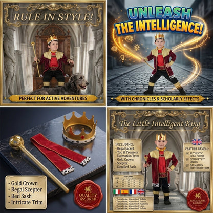 Kids Little Intelligent Royal King Costume
