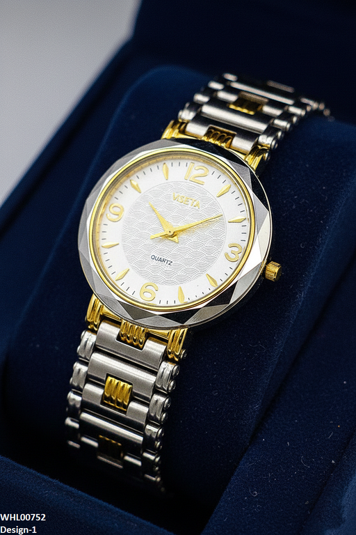 WHL00752 IWA Round Black Bezel Women's Watch - WHL