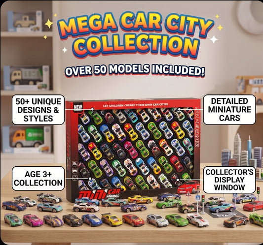 50 Pcs Super Mini Car Model Collection Playset