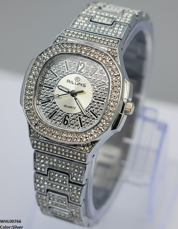 WHL00766 ZWA Rhinestone Round Dial Women's Watch - WHL