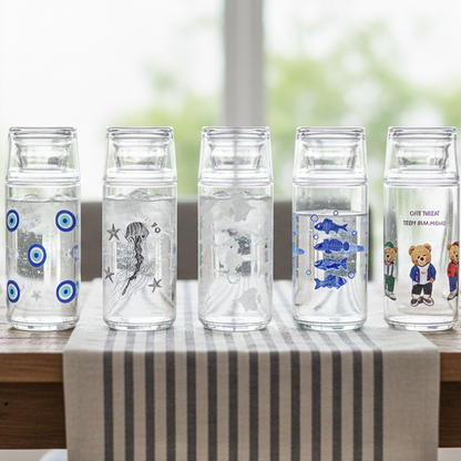 Printed 800ml Glass Carafe (2358) by Limon
