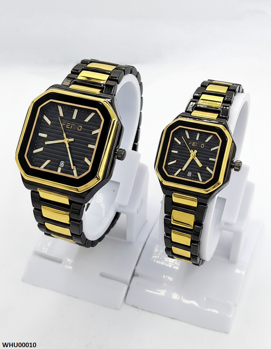 WHU00010 HWR Square Dial Couple Watch - WHU