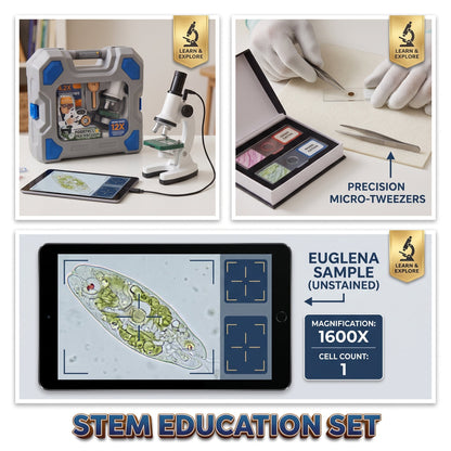 Scientific Microscope Kids STEM  Set With Carry Case