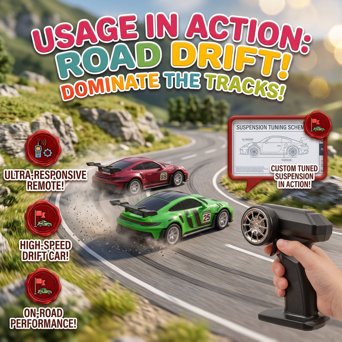 Remote Control Mini Die-Cast Metal Racing And Drift Car