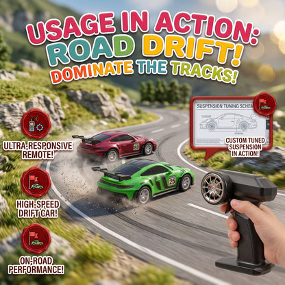 Remote Control Mini Die-Cast Metal Racing And Drift Car