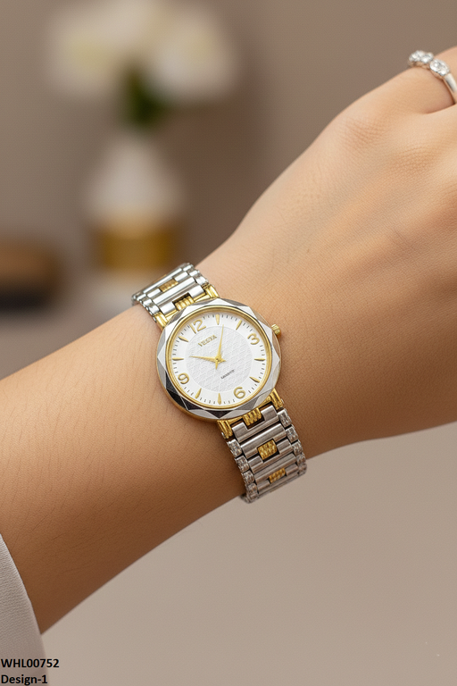 WHL00752 IWA Round Black Bezel Women's Watch - WHL