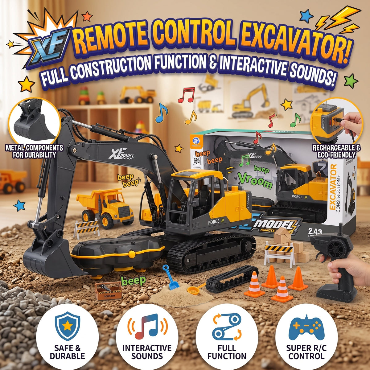 2.4G Remote Control Construction Excavator XF Model