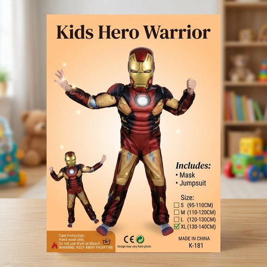 Kids Iron Man Super Hero Warrior Costume