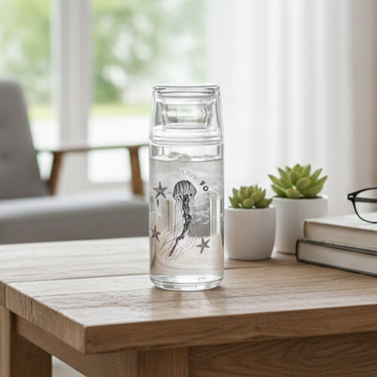 Printed 800ml Glass Carafe (2358) by Limon
