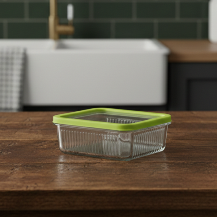 Unbreakable Glass Container (450ml) with Lid (2099) by Limon