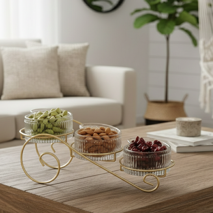 EliteCurve Heart-Shaped Glass Serving Trio (1120)