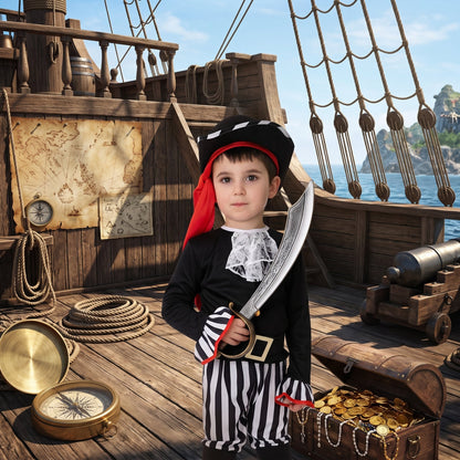 Kids Pirate Prince Swashbuckler Costume