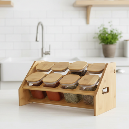 Angled Countertop Organizer for Kitchen Herbs & Seasonings (1139)