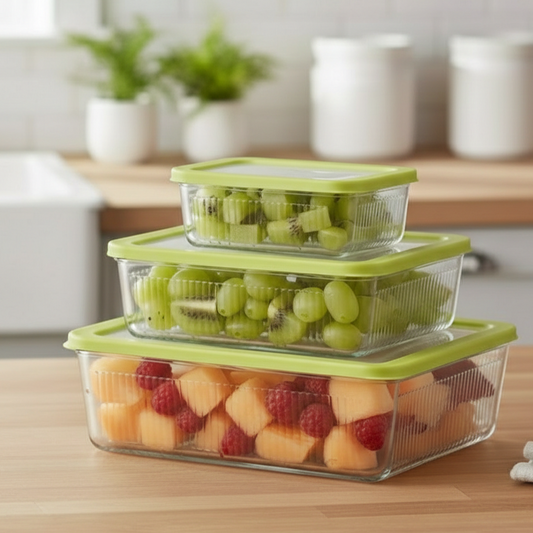 3-Pcs Unbreakable Glass Container Set (2100) by Limon