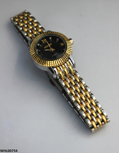 WHL00754 IWA Round Black Dial Women's Watch - WHL