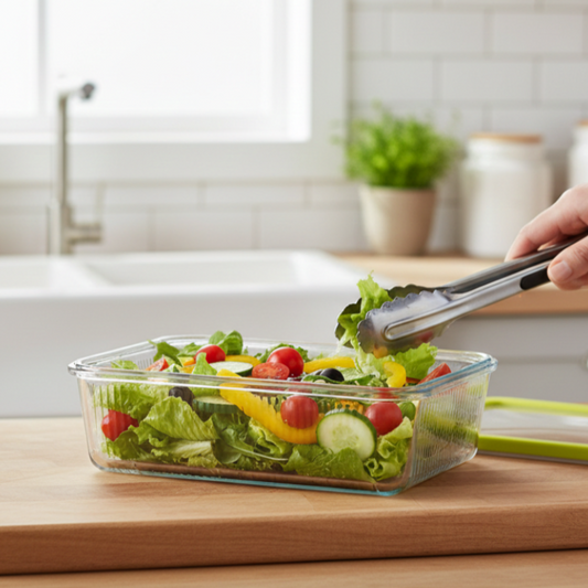 Unbreakable Glass Container (1.1L) with Lid (2098) by Limon