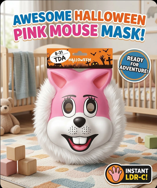 Kids Pink Bunny Halloween Mask