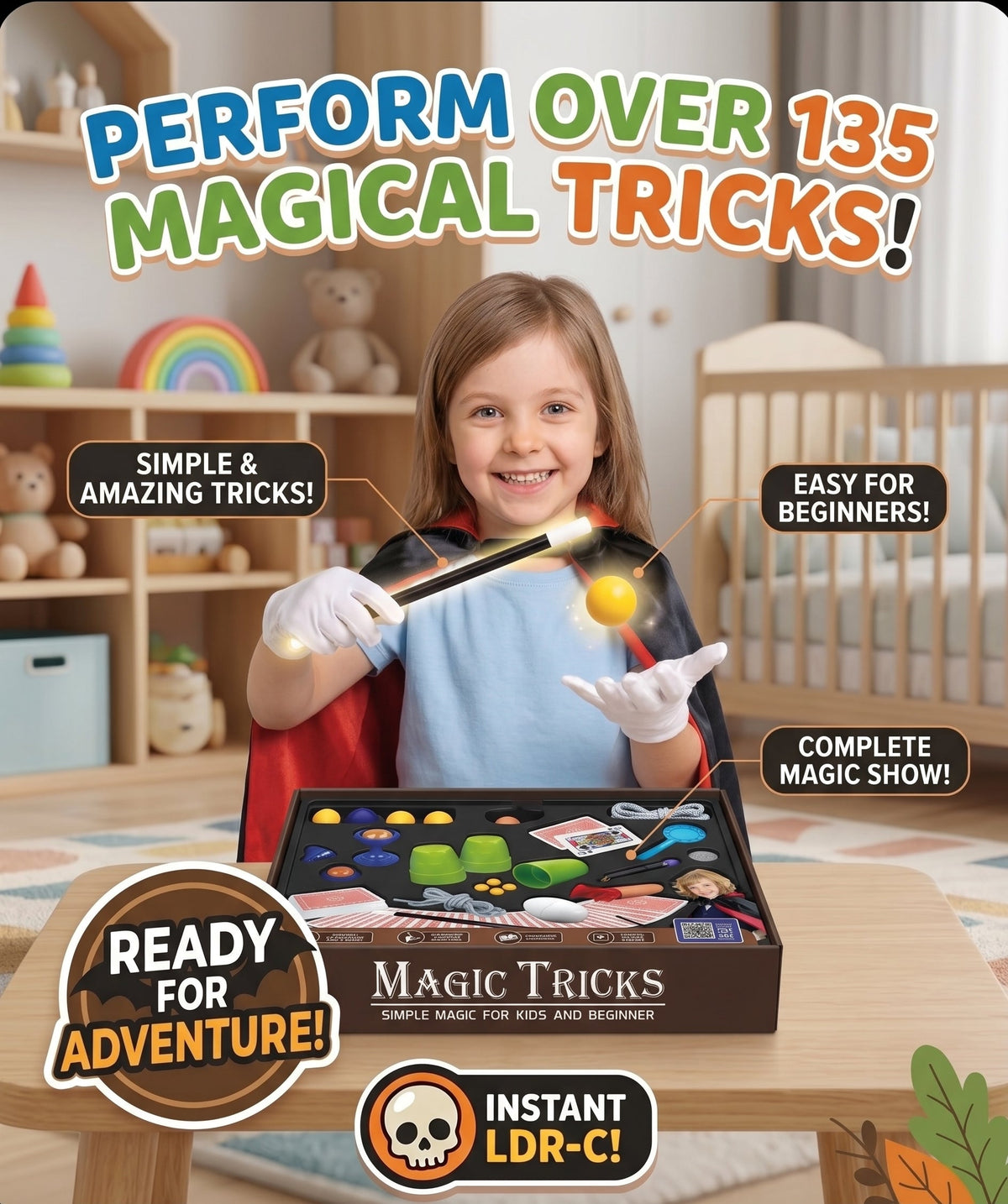 135 Plus Tricks Magic Tricks Set Kids And Beginners