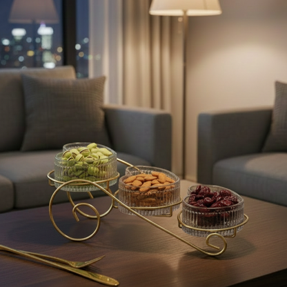 EliteCurve Heart-Shaped Glass Serving Trio (1120)