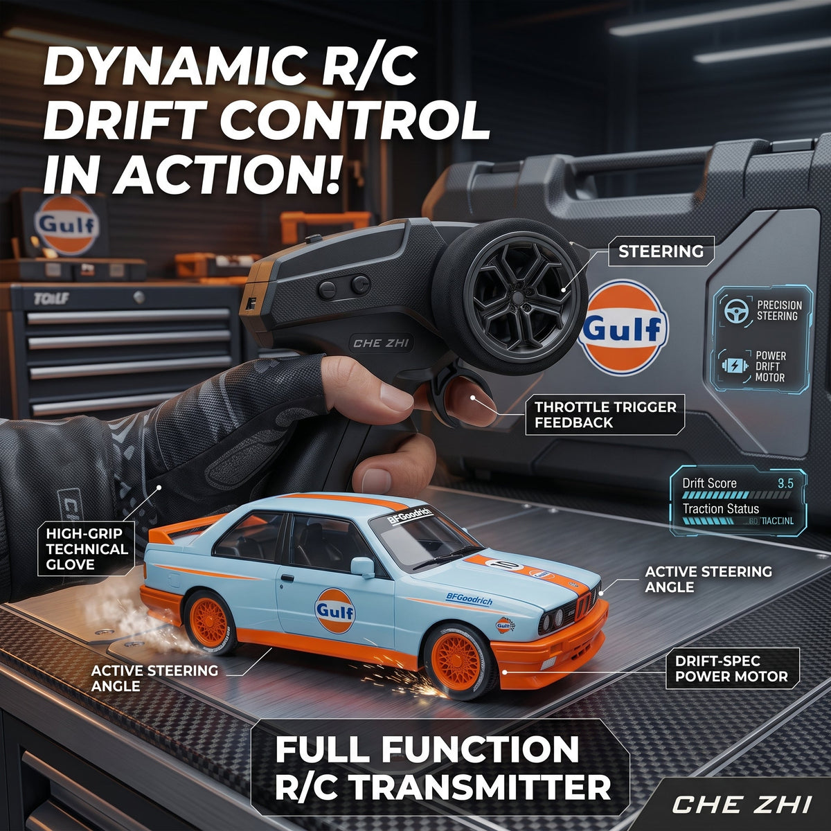Alloy Remote Control Sport BMW M3 Gulf Racing Car
