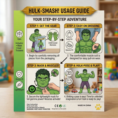 Kids Superhero Incredible Hulk Costume