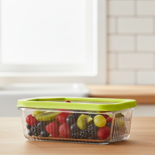 Unbreakable Glass Container (1.1L) with Lid (2098) by Limon