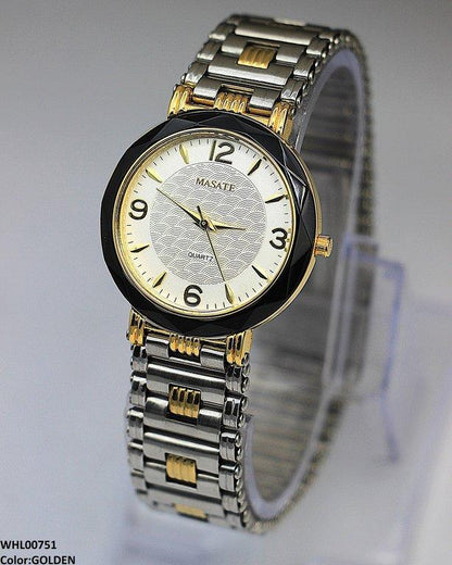 WHL00751 IWA Round Black Bezel Women's Watch - WHL