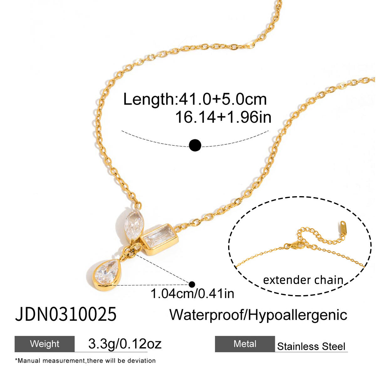 Lumi�re Trio Crystal Necklace