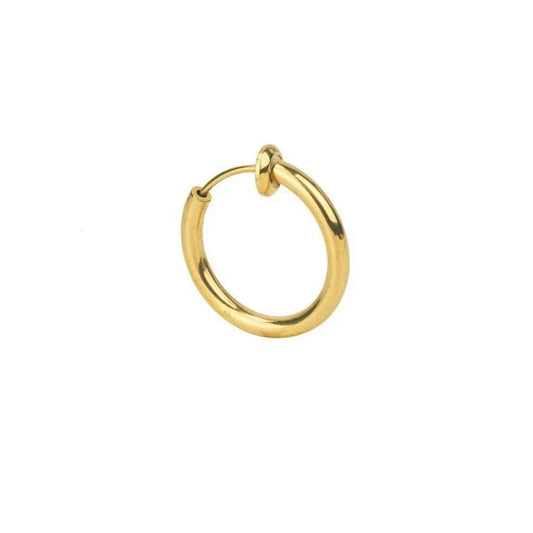 Gold Plated No-Piercing Nose Ring Hoop 1.6mm