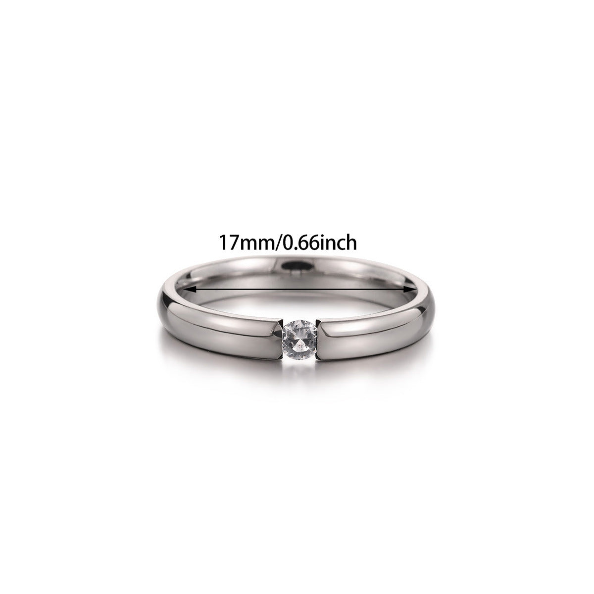 Solitaire Crystal Accent Ring