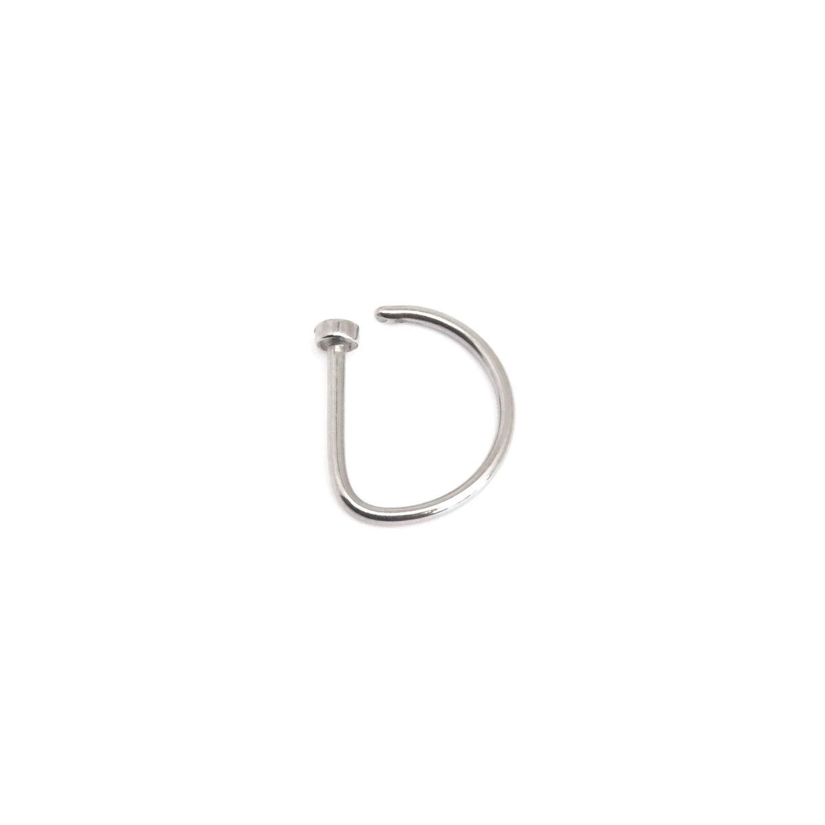 Stainless Steel D-Shaped Nose Ring