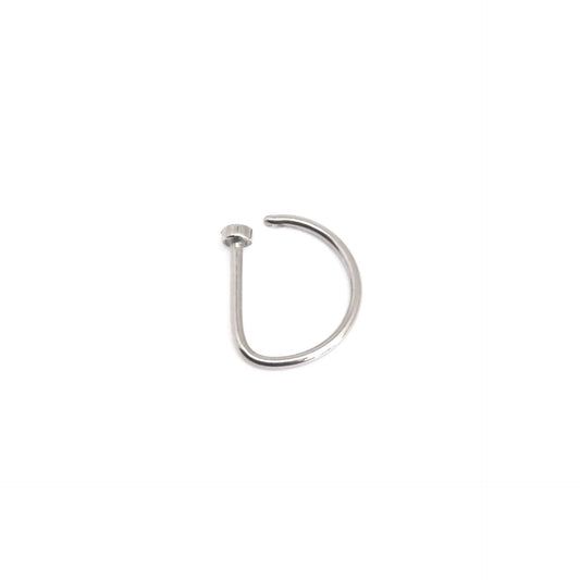 Stainless Steel D-Shaped Nose Ring