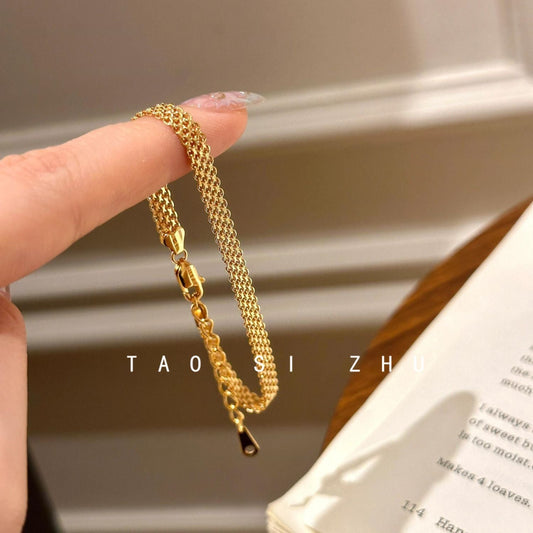 Golden Veil Layered Chain Bracelet